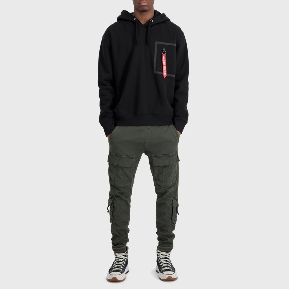 Blúza Alpha Industries Taped Pocket Hoody 13833203 - čierne