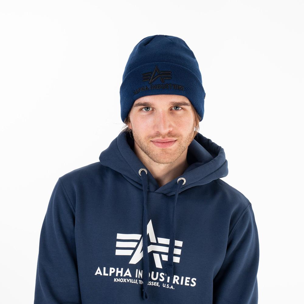 Čiapka Alpha Industries 3D Beanie 16891007 - modré