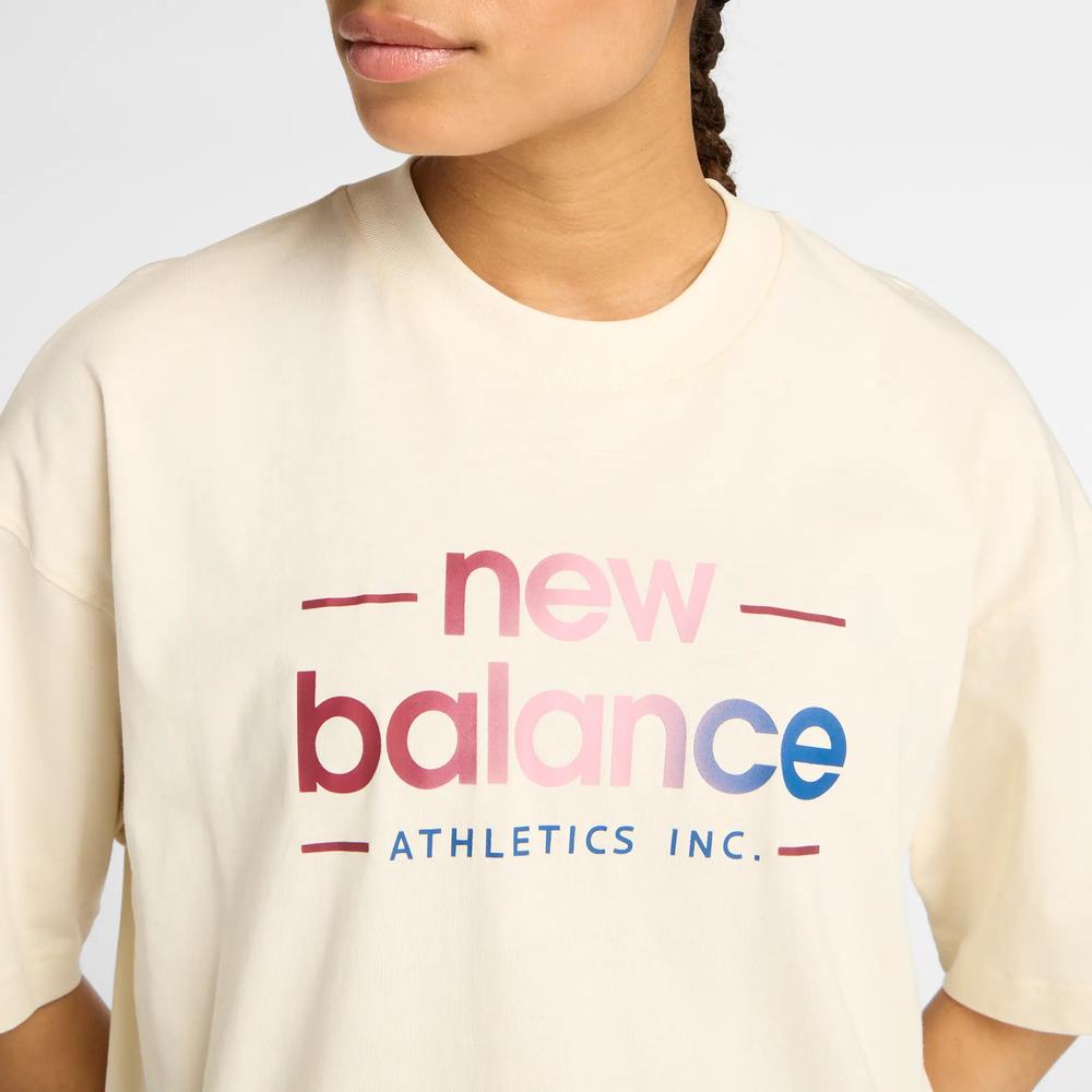 Dámske tričko New Balance WT53916LIN - béžové