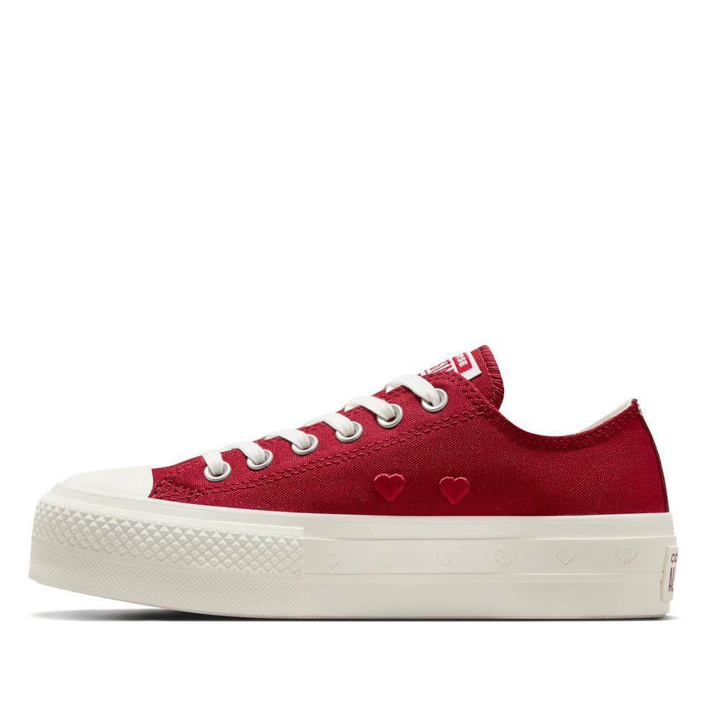 Topánky Converse Chuck Taylor All Star Lift Platform Valentine's Day A13653C - červené