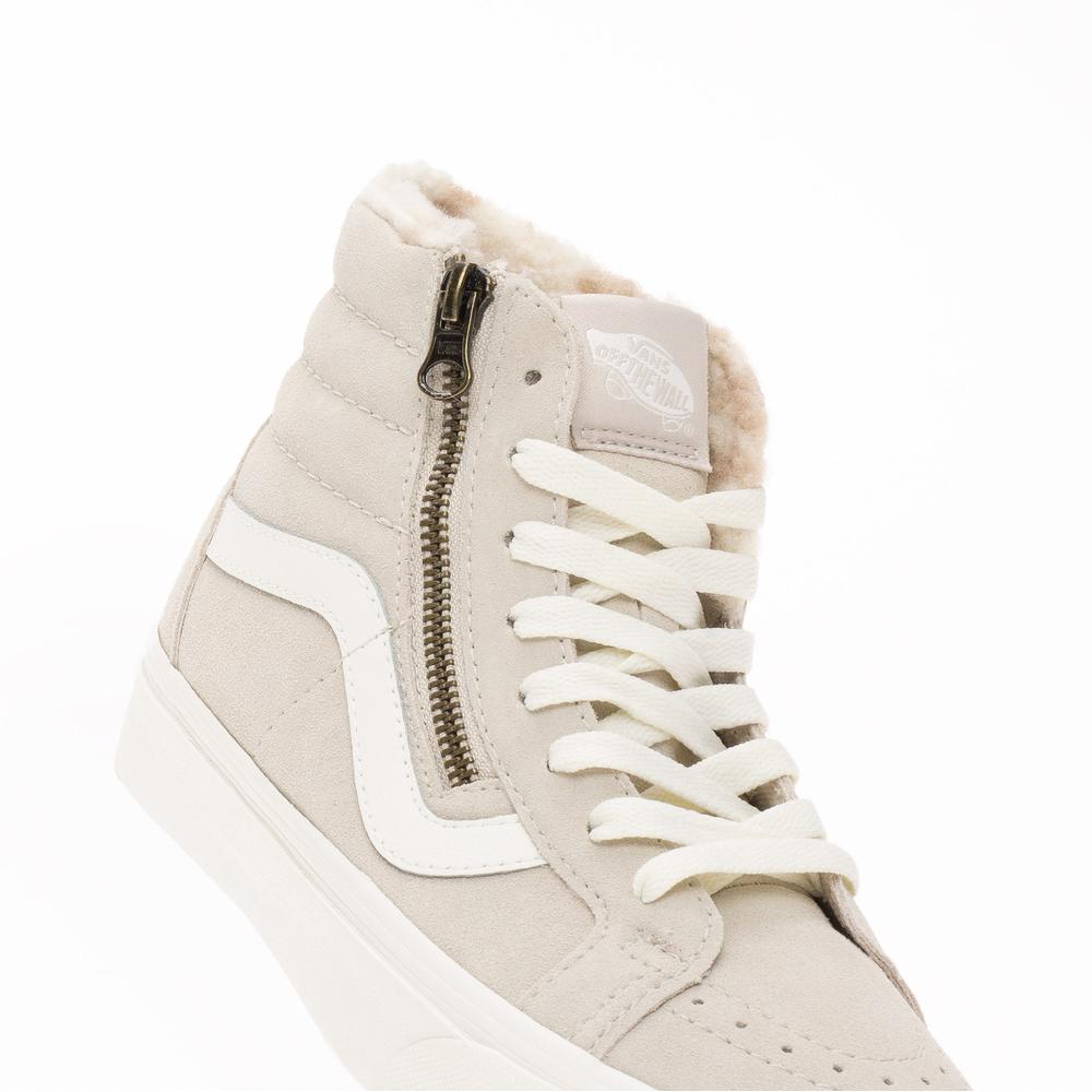 Topánky Vans Sk8-Hi Reissue Side Zip VN0007NZBLL1 - béžové