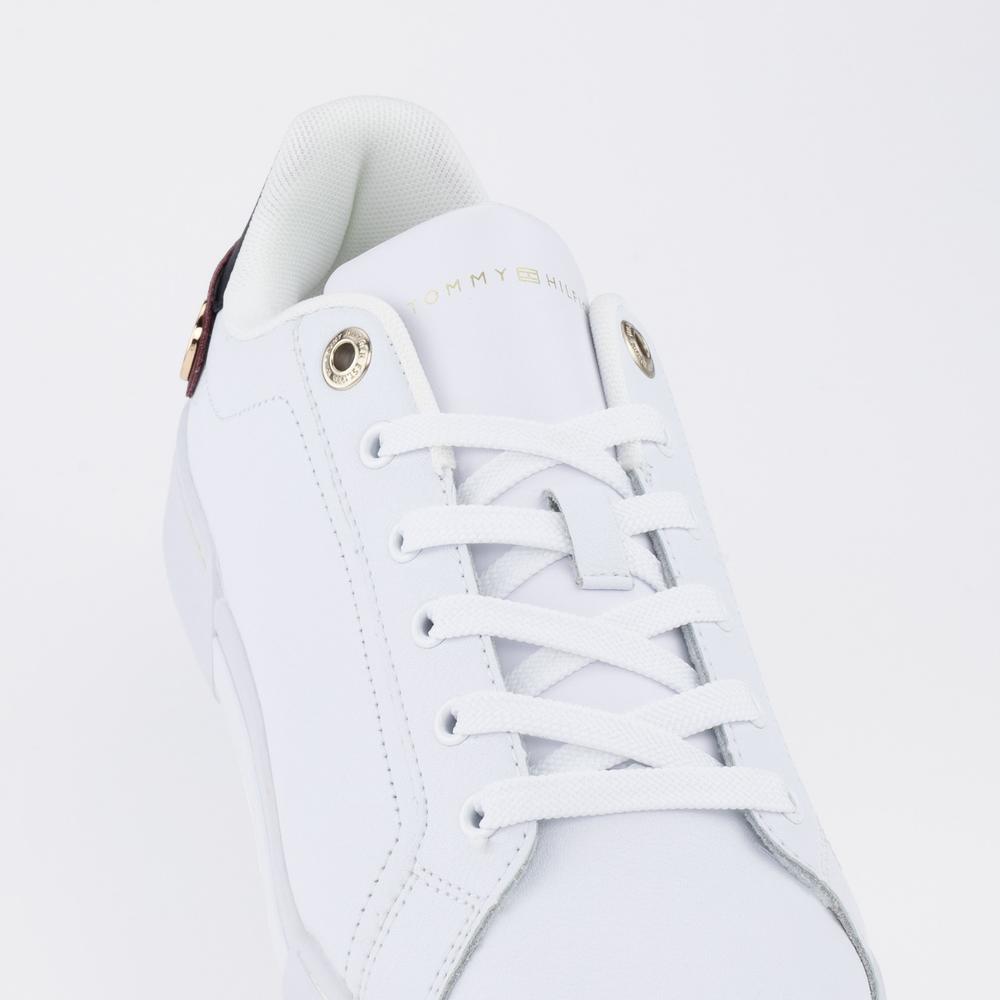 Topánky Tommy Hilfiger Button Detail Court FW0FW06733-YBR - biele