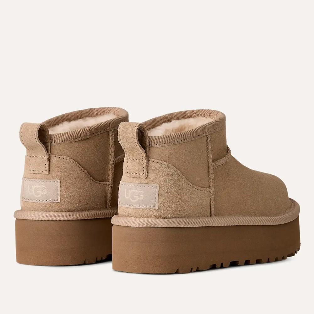 Detské topánky Ugg Classic Ultra Mini Platform 1157791K-SAN - béžové