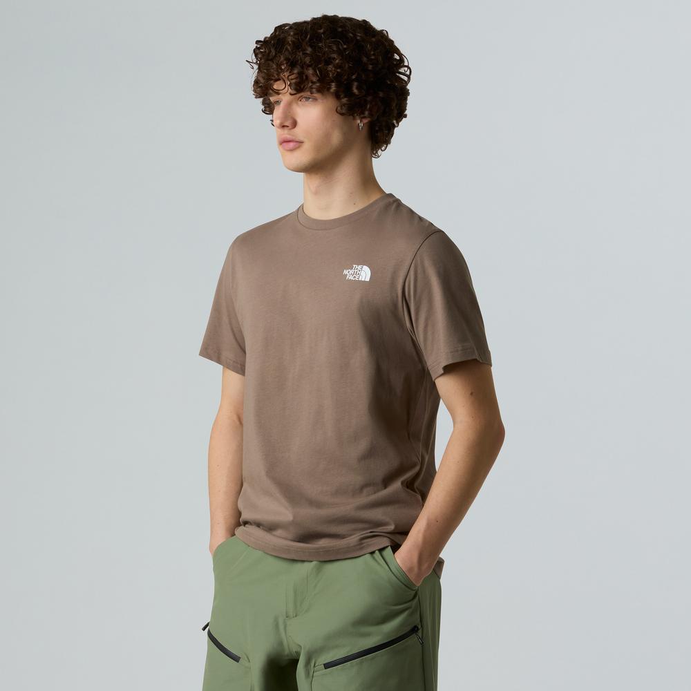 Pánske tričko The North Face Redbox 0A87NPE1Q1 - hnedé