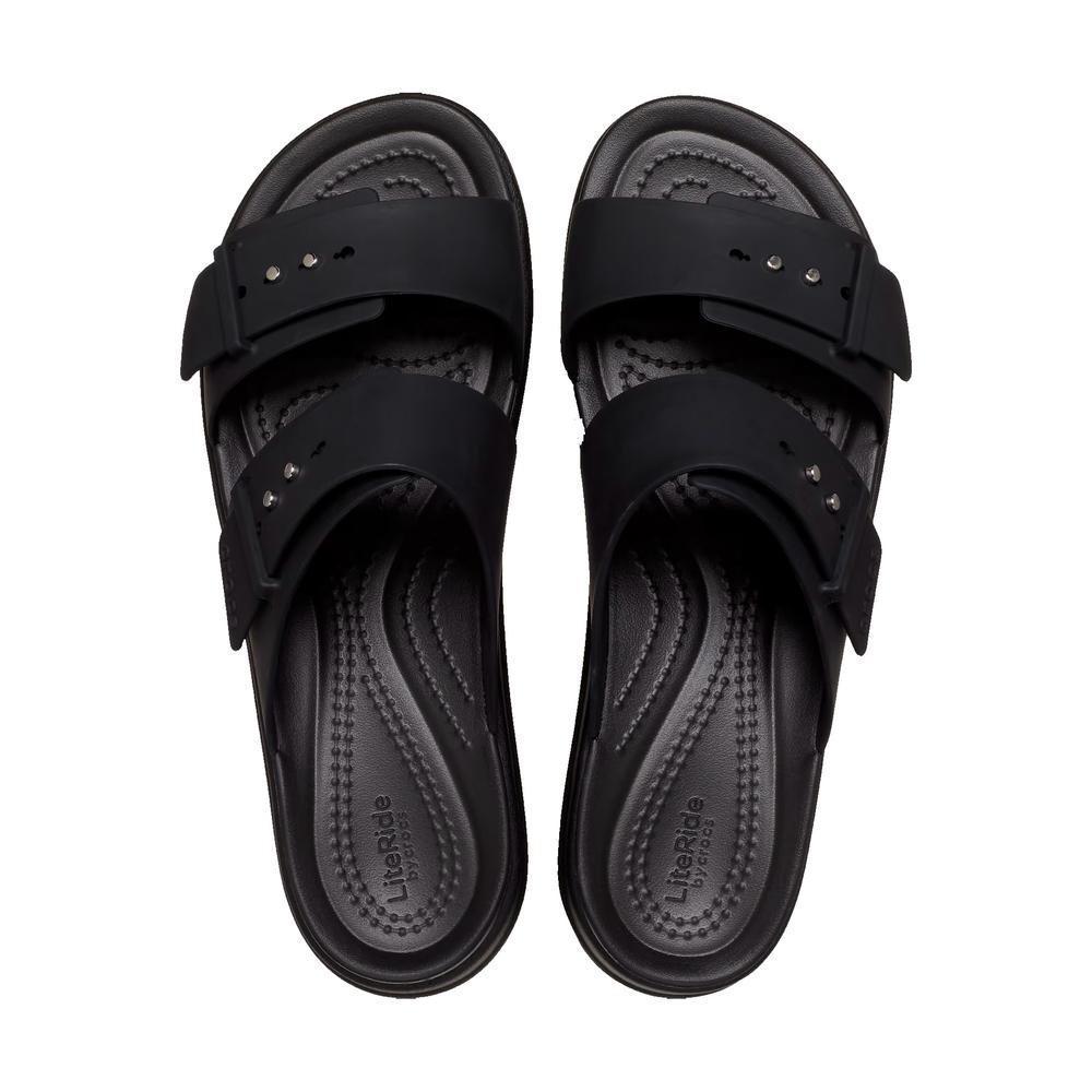 Klapky Crocs Brooklyn Buckle 207431-001 - čierne