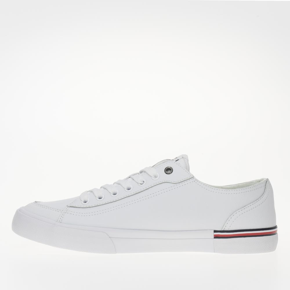 Topánky Tommy Hilfiger Corporate Vulc Leather FM0FM04953-YBS - biele