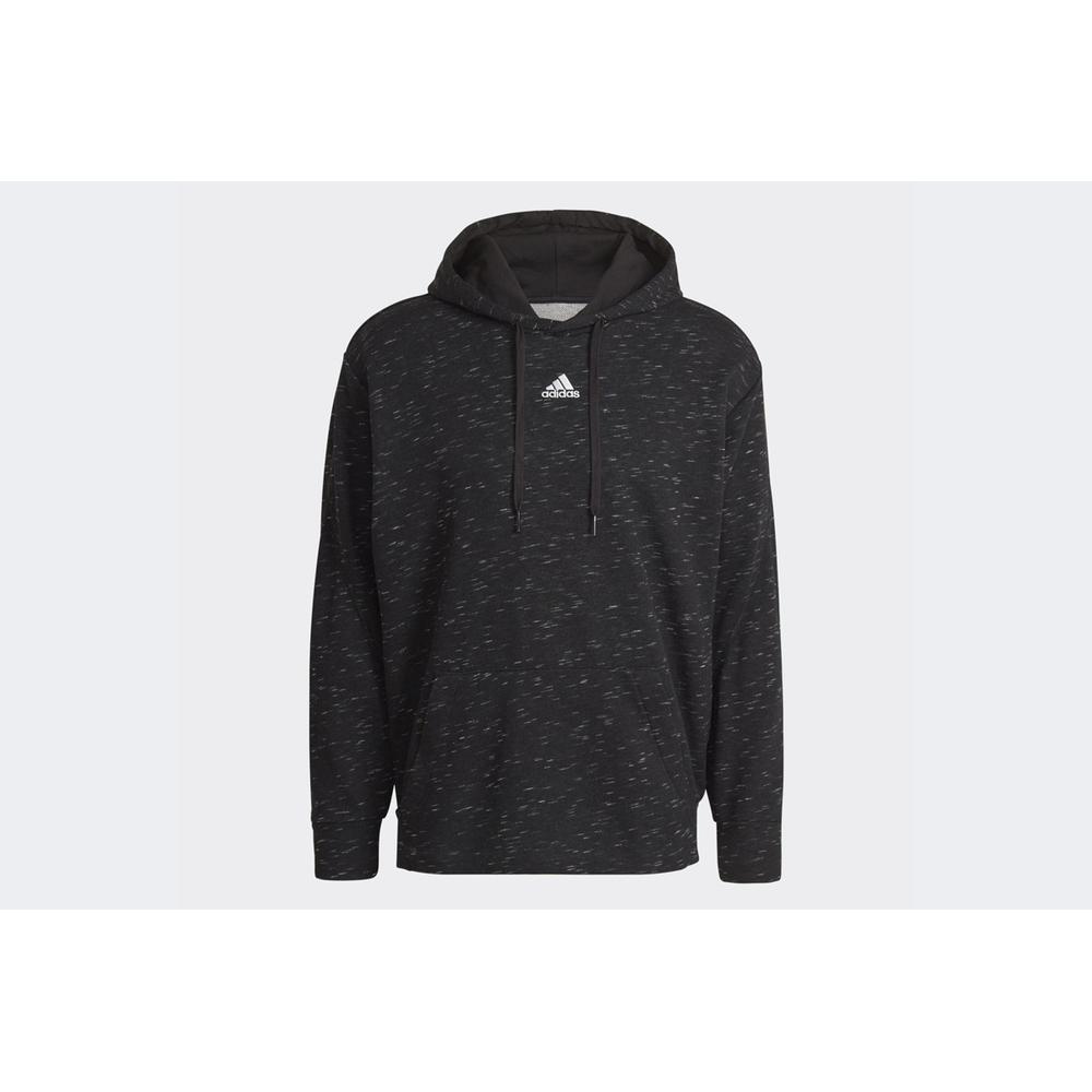 Blúza adidas Essentials Melange French Terry Hoodie HE1787 - čierne
