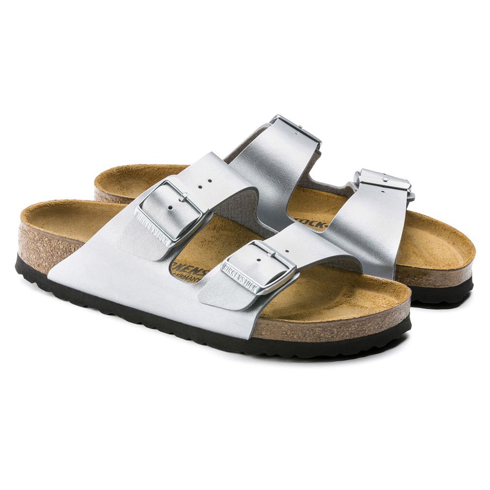 Klapky Birkenstock Arizona Birko-Flor 1012283- strieborné
