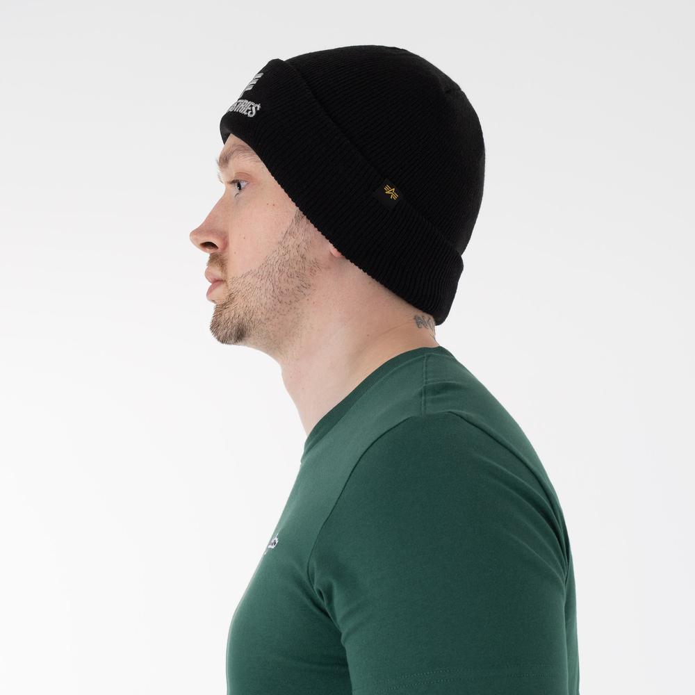 Čiapka Alpha Industries 3D Beanie 16891003 - čierne