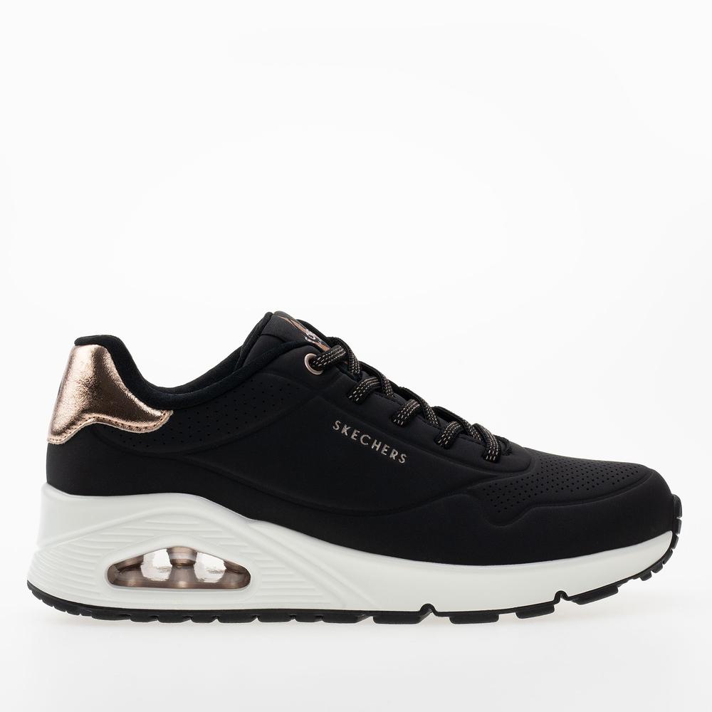 Topánky dámske Skechers Uno Shimmer Away 155196BLK - čierne
