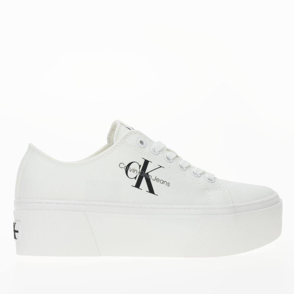 Topánky Calvin Klein Vulc Flatform+ Cupsole Low YW0YW01033-01T - biele