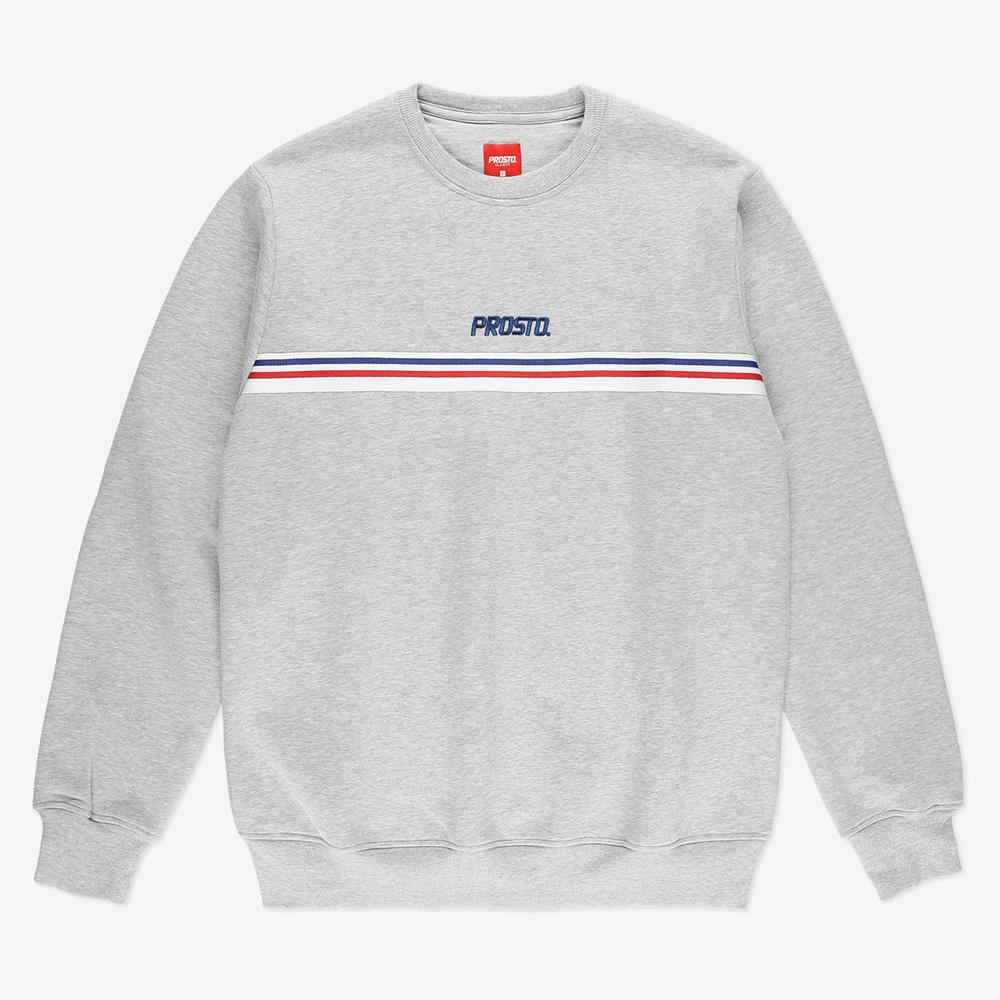 Blúza Prosto Klasyk Crewneck Pate KL231MSWE1051 - šedý