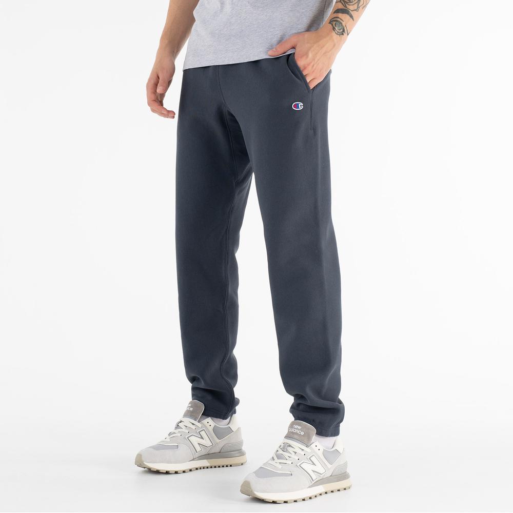 Nohavice Champion Elasticated Cuffs Reverse Weave Joggers 216540-BS551 - tmavomodré
