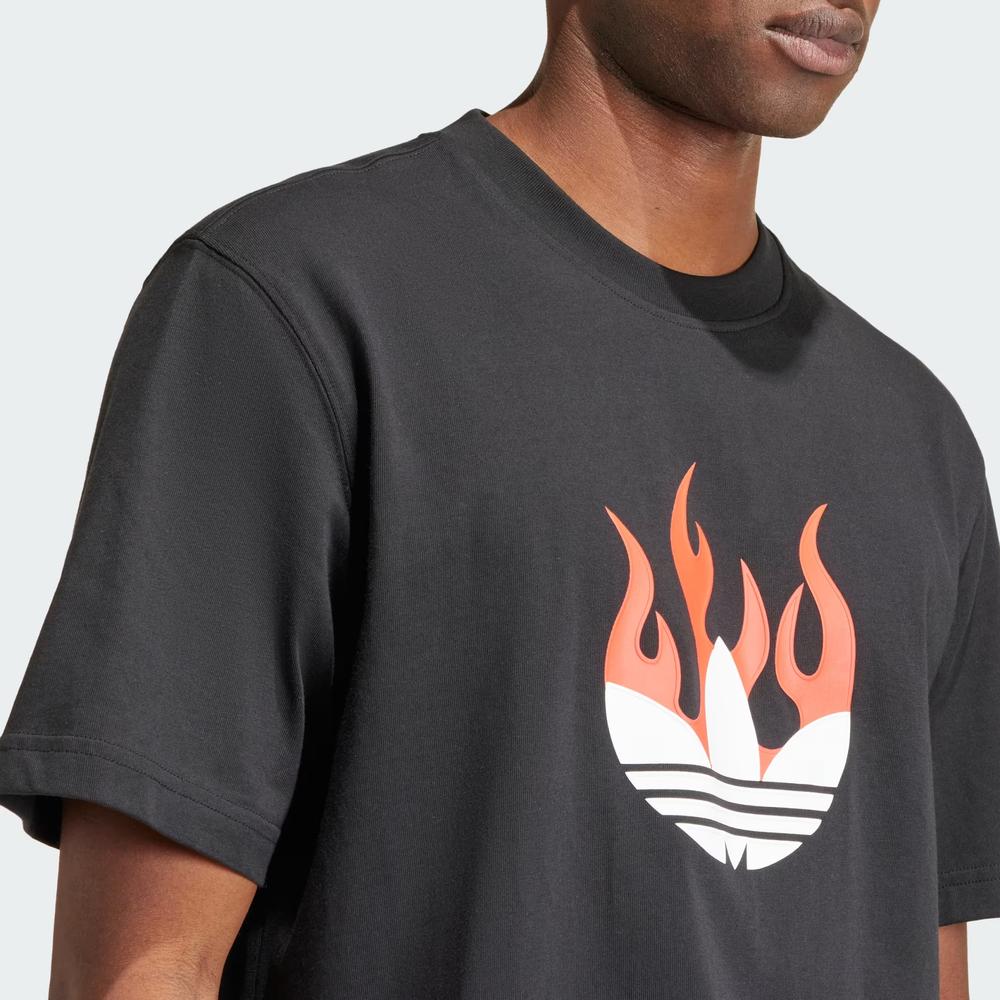 Tričko adidas Originals Flames Logo IS0178 - čierne