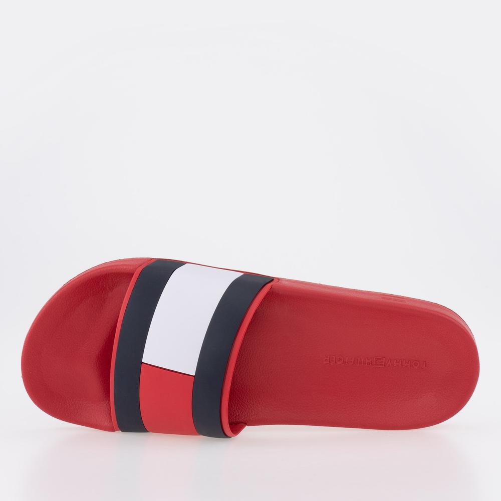 Klapky Tommy Hilfiger Rubber Flag Pool FM0FM04263-XLG - červené