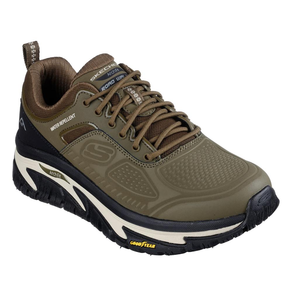 Pánske topánky Skechers Relaxed Fit Arch Fit Road Walker Recon 237333OLBK - zelené