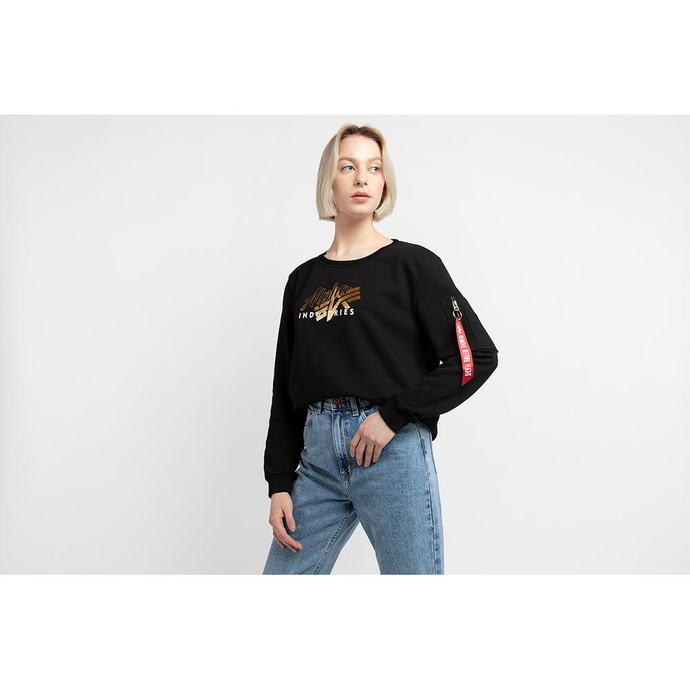 Blúza Alpha Industries Gold Logo 10603003 - čierne