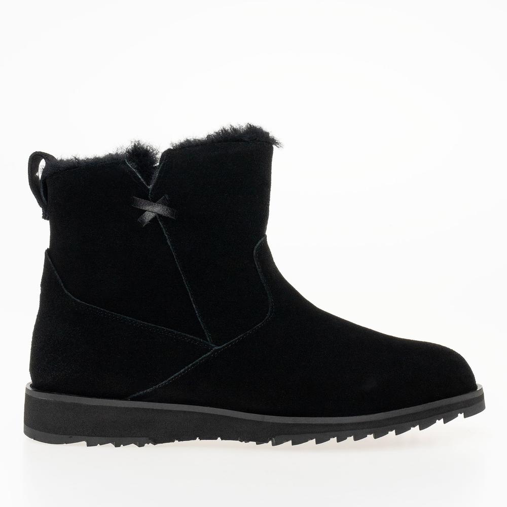Topánky Emu Australia Beach Mini 2.0 Deluxe Wool Boot W13012BLAK - čierne