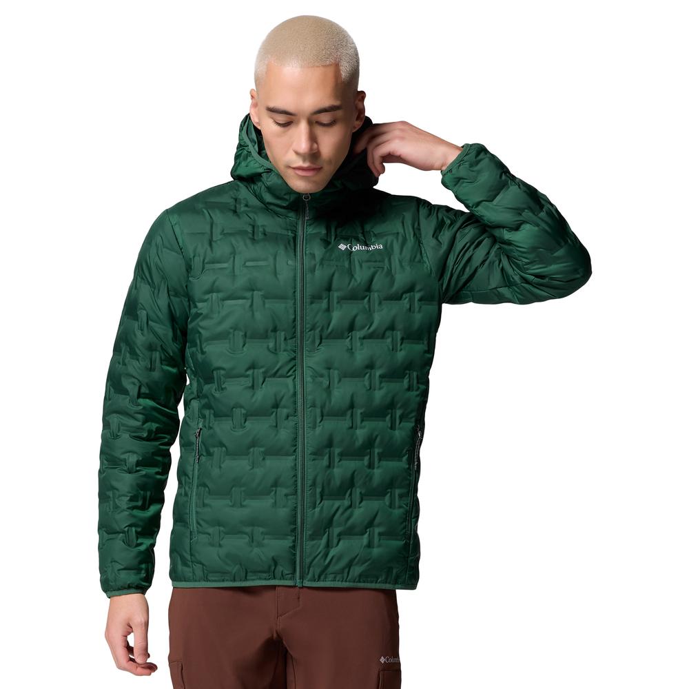 Mužský bunda Columbia Delta Ridge II Down Hooded 2086222375 - zelené