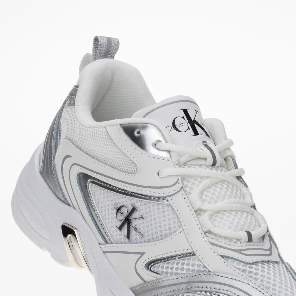 Topánky Calvin Klein Retro Tennis Low Lace MH ML MR YW0YW01381-01V - biele