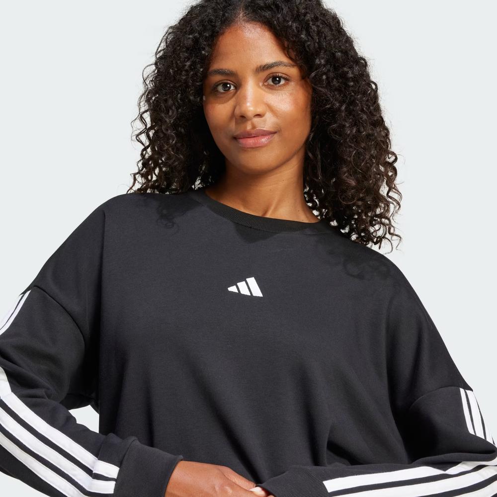 Dámská blúza adidas Sportswear Essentials 3-Stripes French Terry JE0016 - čierne
