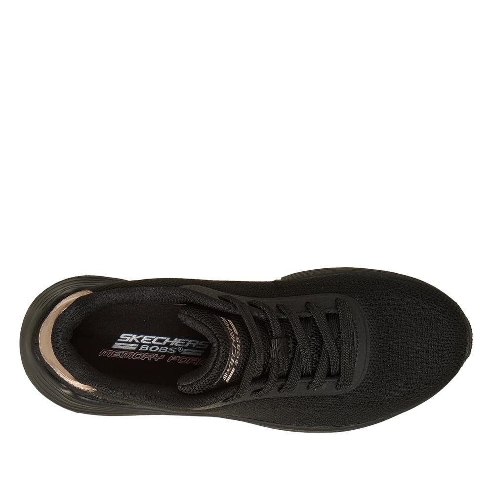 Dámske topánky Skechers Bobs Sport Squad Waves Current Look 117679BBK - čierne