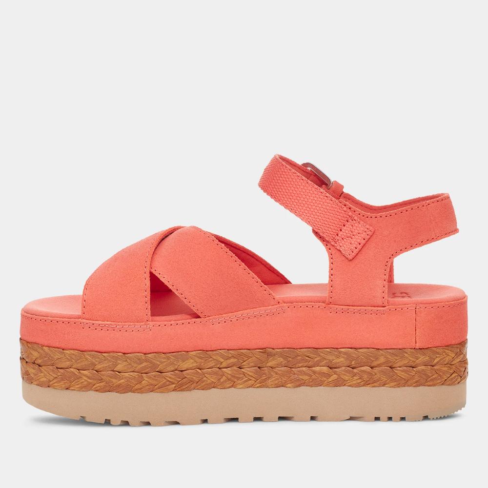 Sandále Ugg Aubrey Platform Sandal 1152711-VCRL - pomarančové