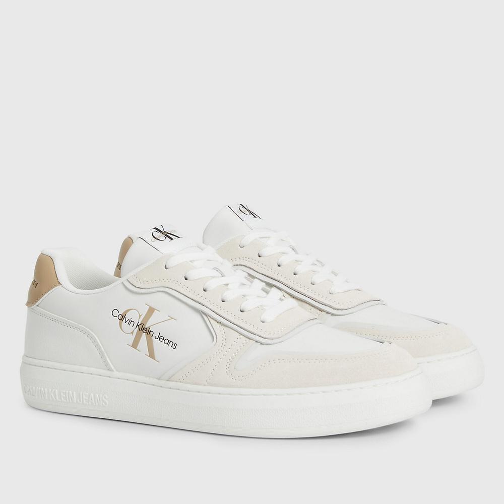 Topánky Calvin Klein Casual Cupsole Irregular Lines YM0YM00606-0LA - biele