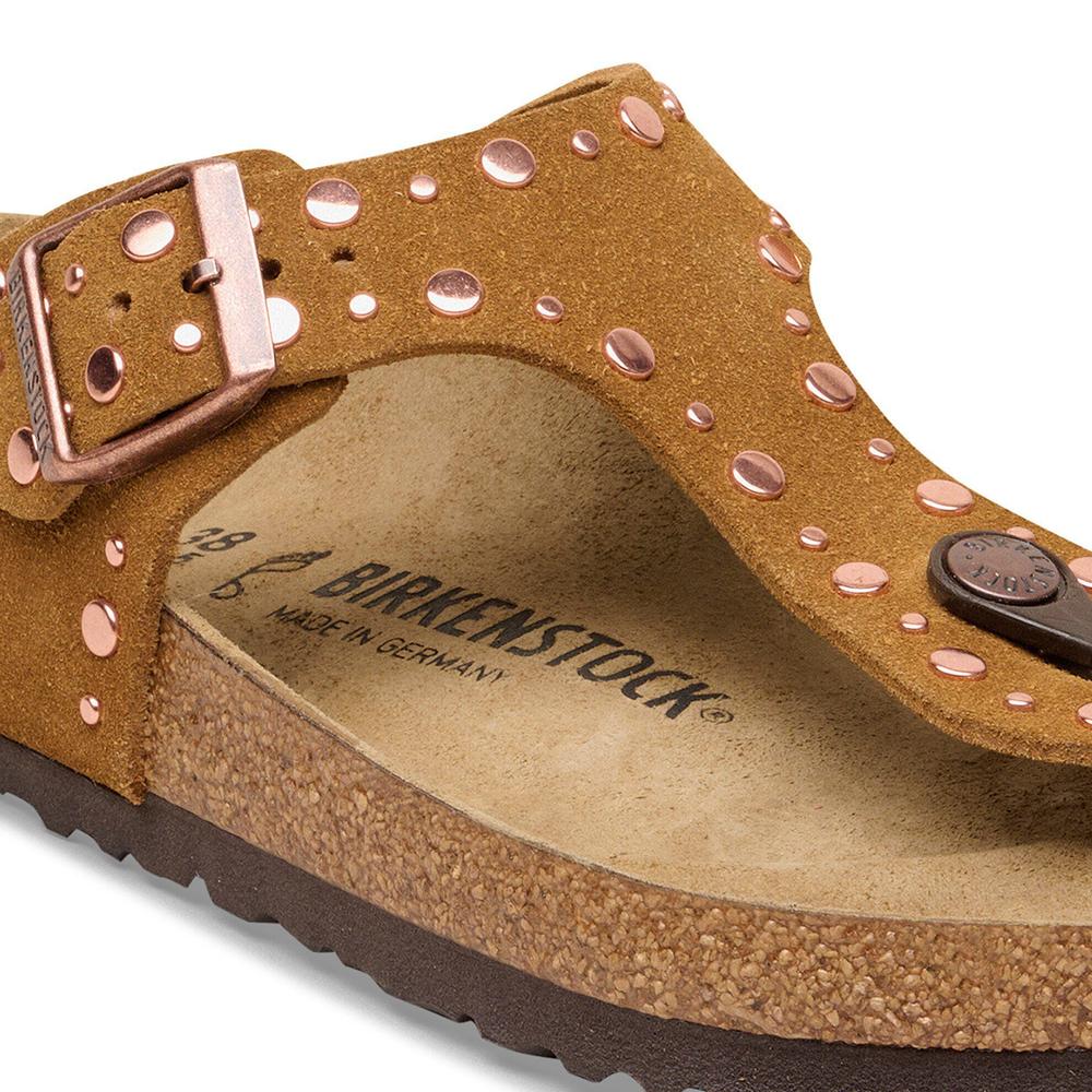 Dámske Žabky Birkenstock Gizeh Rivet 1031649 - hnedé