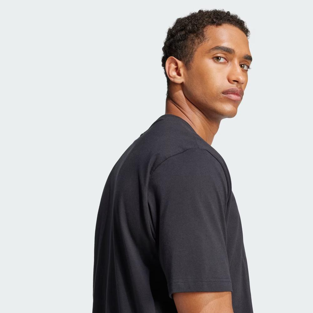 Tričko pánske adidas Sportswear Essentials Linear Single JE8993 - čierne