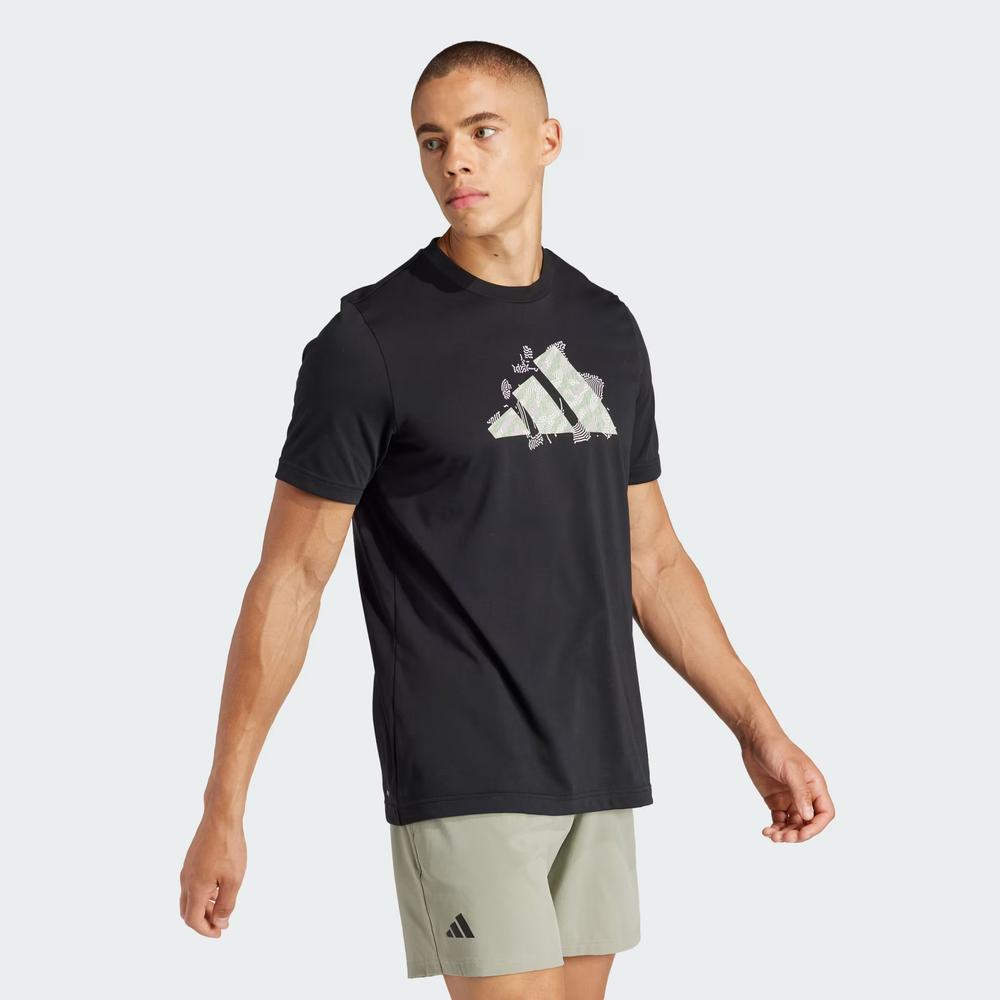 Tričko adidas Aeroready Tennis Logo Slam Graphic IS2419 - čierne