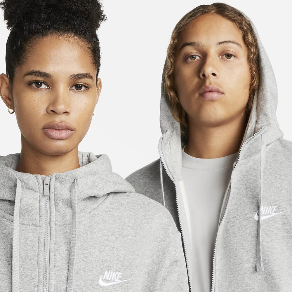 Blúza Nike Nsw Club Hoodie Fz BV2645-063 - šedý