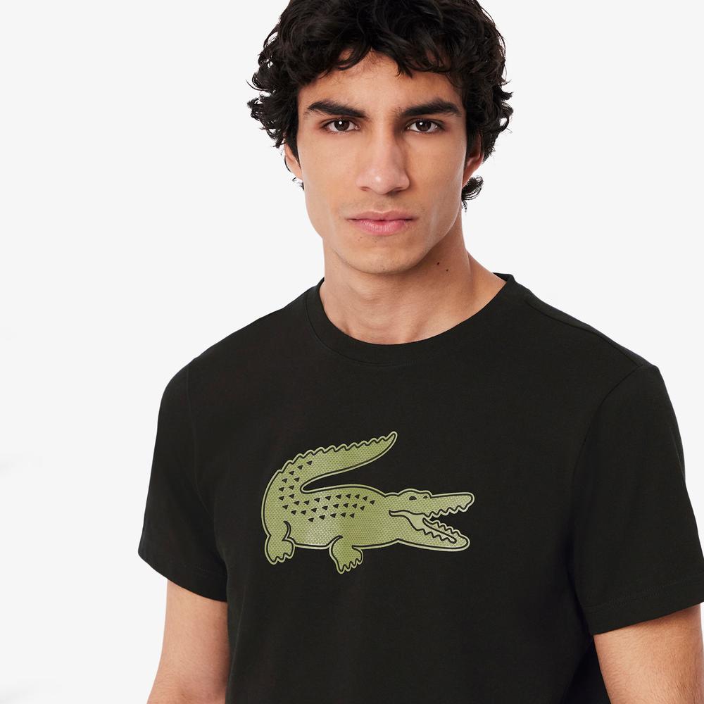 Tričko Lacoste Sport 3D Print Crocodile Breathable Jersey TH2042-I6Z - čierne