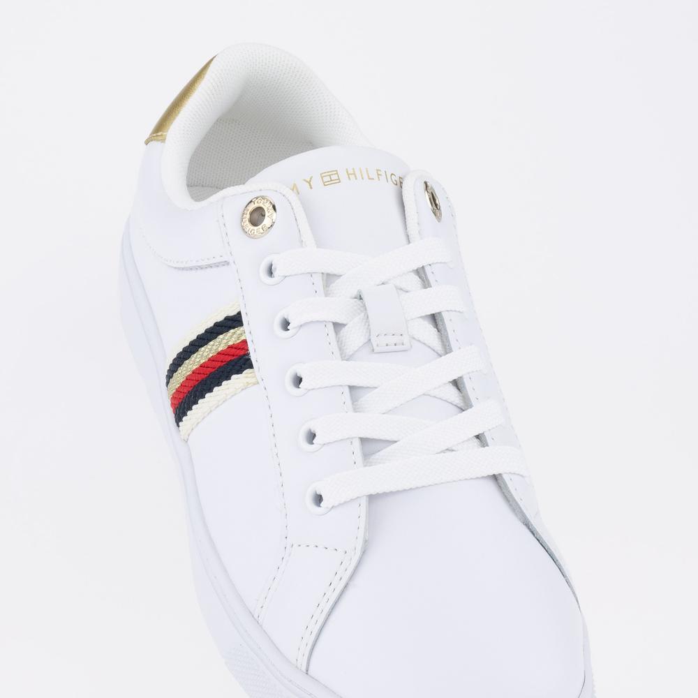 Topánky Tommy Hilfiger Corporate Webbing Sneakers FW0FW07117-YBS - biele