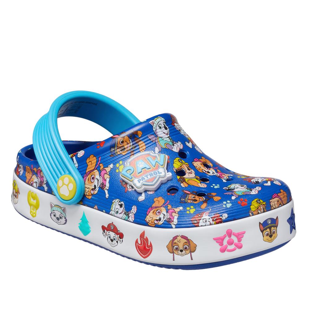 Detské klapky Crocs Toddler PawPatrol Off Court Clog 208853-425 - modré