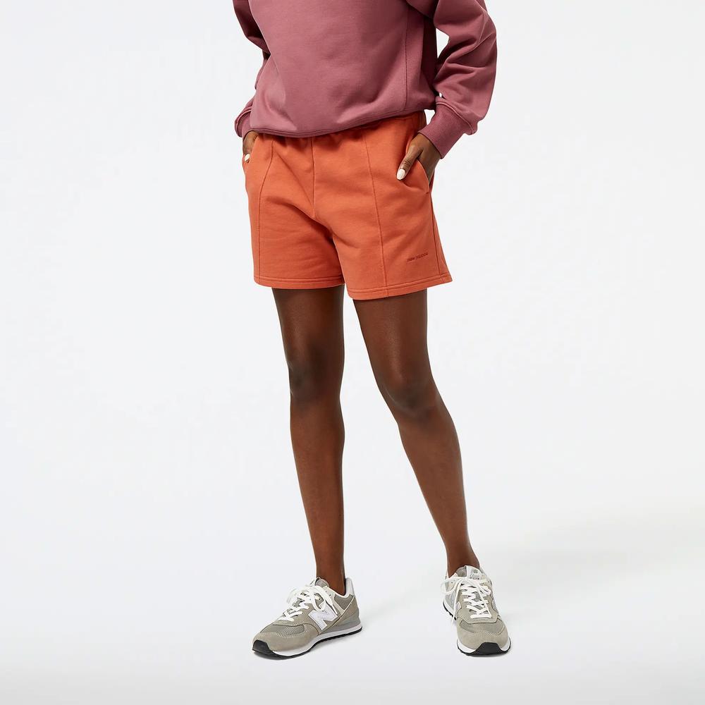 Dámske šortky New Balance WS23552MHY – pomarančové