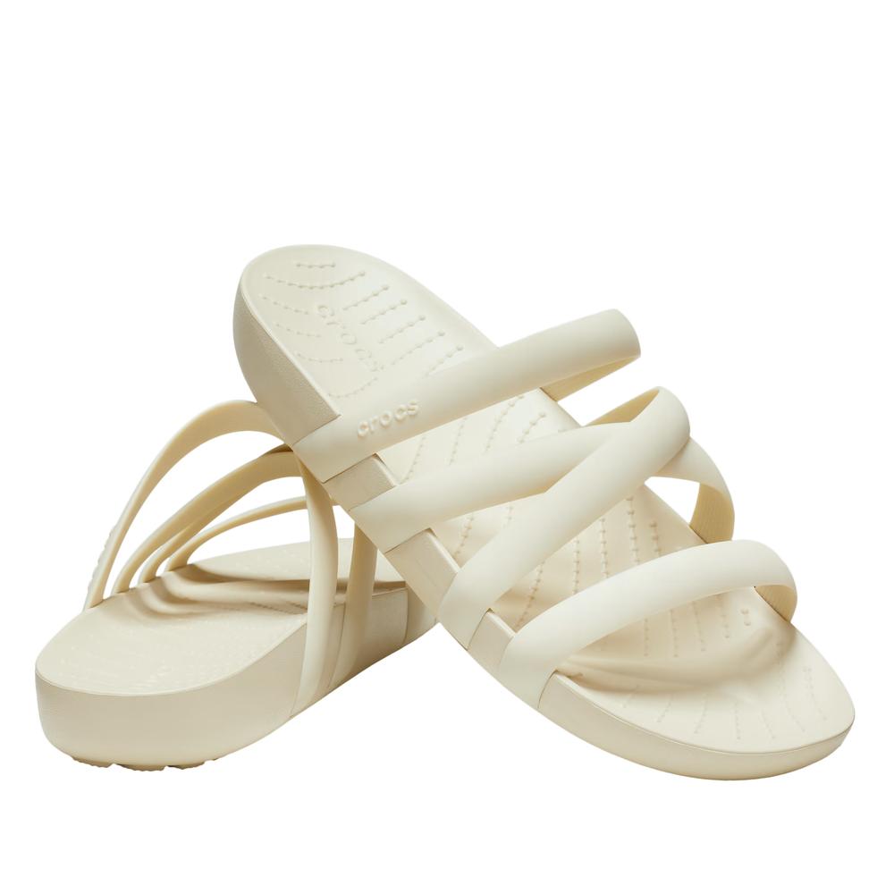 Klapky Crocs Splash Strappy Sandal 208217-2Y2 - krémové