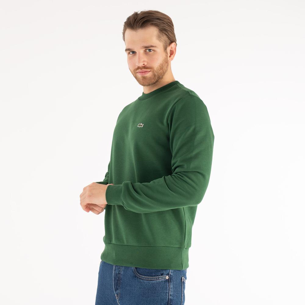 Blúza Lacoste Organic Brushed Cotton Sweatshirt SH9608-132 - zelené