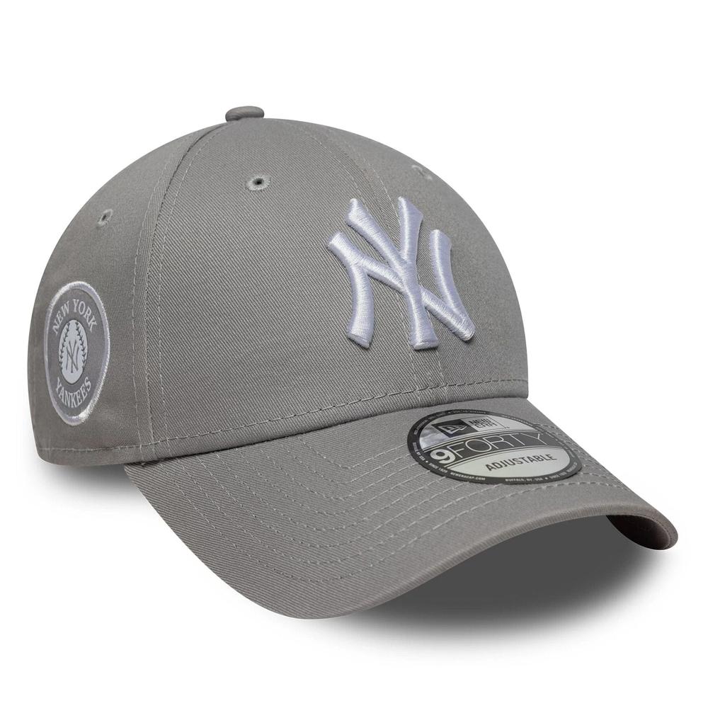 Čiapka New Era New York Yankees MLB Side Patch 9FORTY 60771852 - šedý