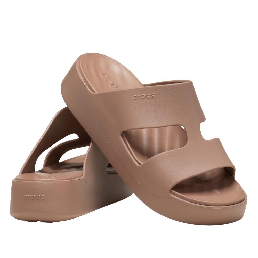 Dámske klapky Crocs Getaway Platform H-Strap 209409-2Q9 - hnedé