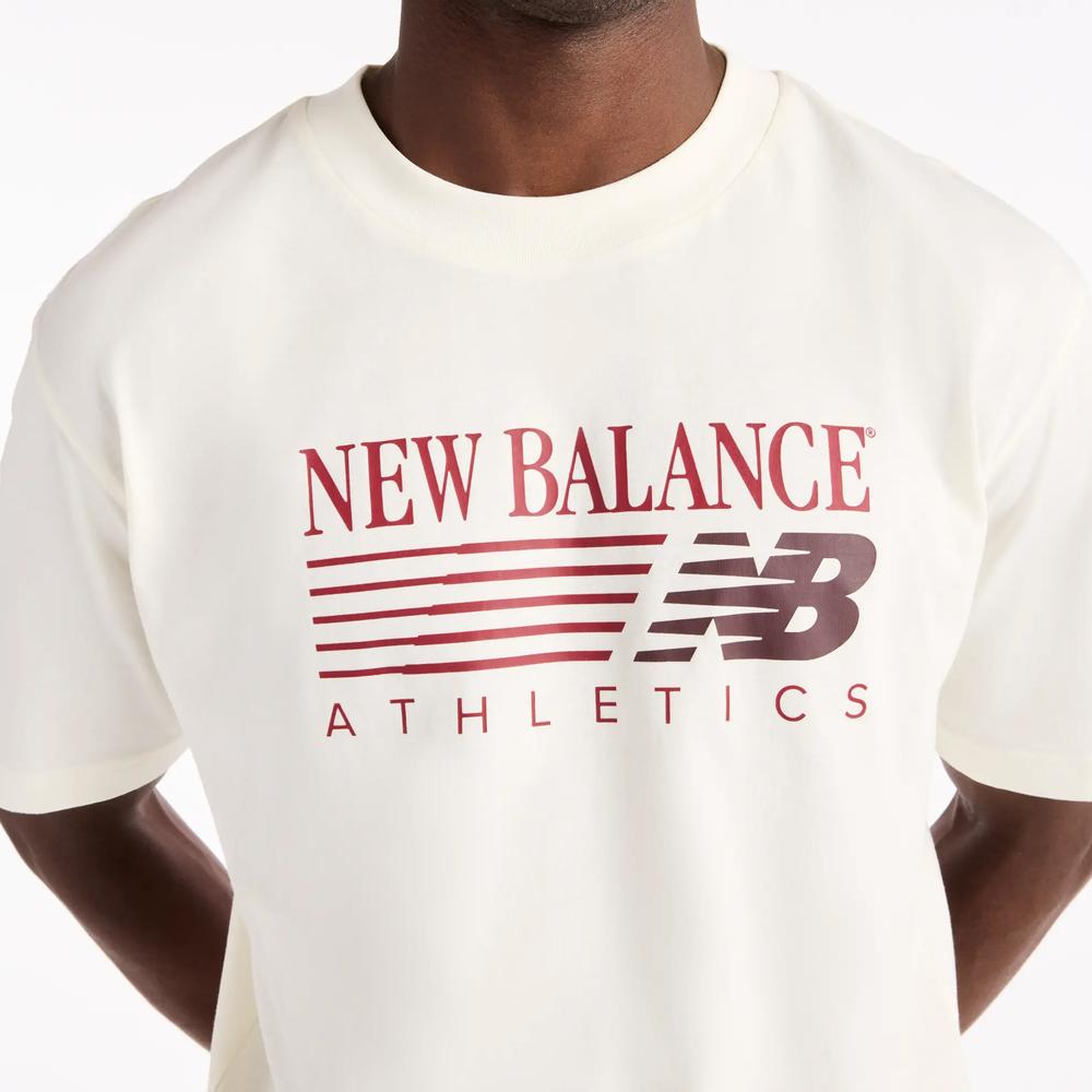 Pánske tričko New Balance Reimagined Graphic MT62U0E0AGA - béžové