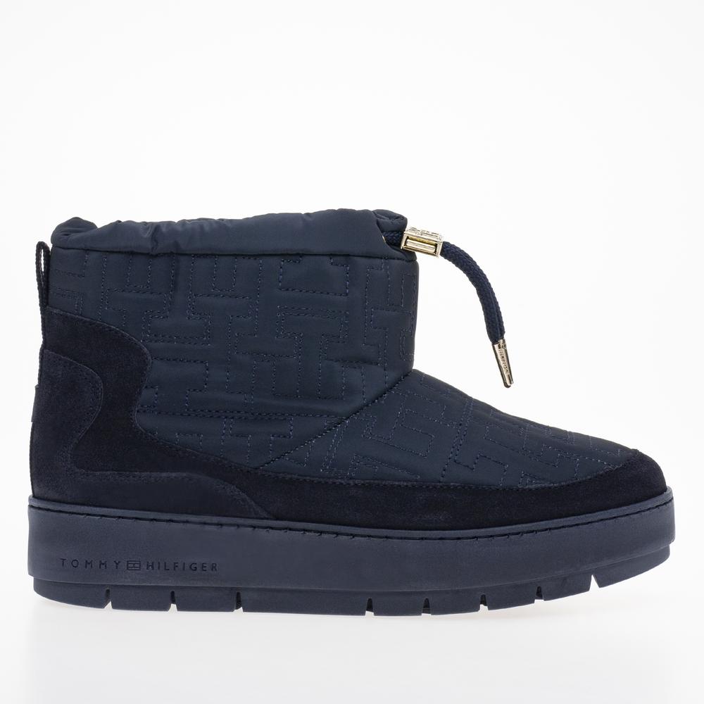 Topánky Tommy Hilfiger Tommy Monogram Snowboot FW0FW07637-DW6 - tmavomodré