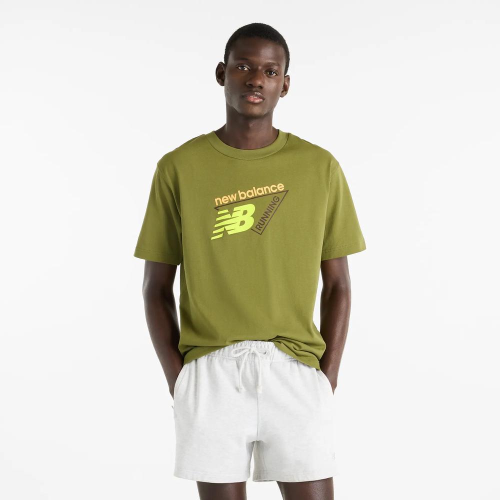 Pánske tričko New Balance Classic Tri-Logo MT61N1YVGEE - zelené