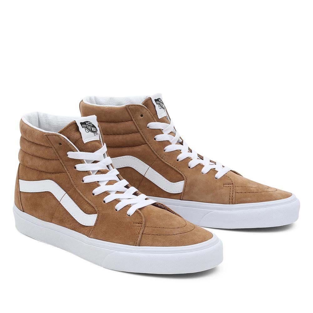 Topánky Vans Pig Suede Sk8-Hi VN0005U9TBN1 - hnedé