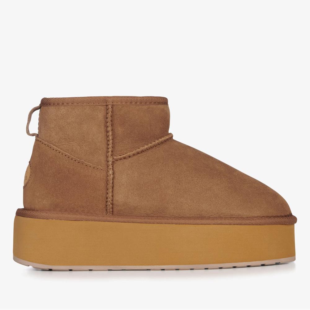Topánky Emu Australia Stinger Micro Flatform W13082CHES - hnedé