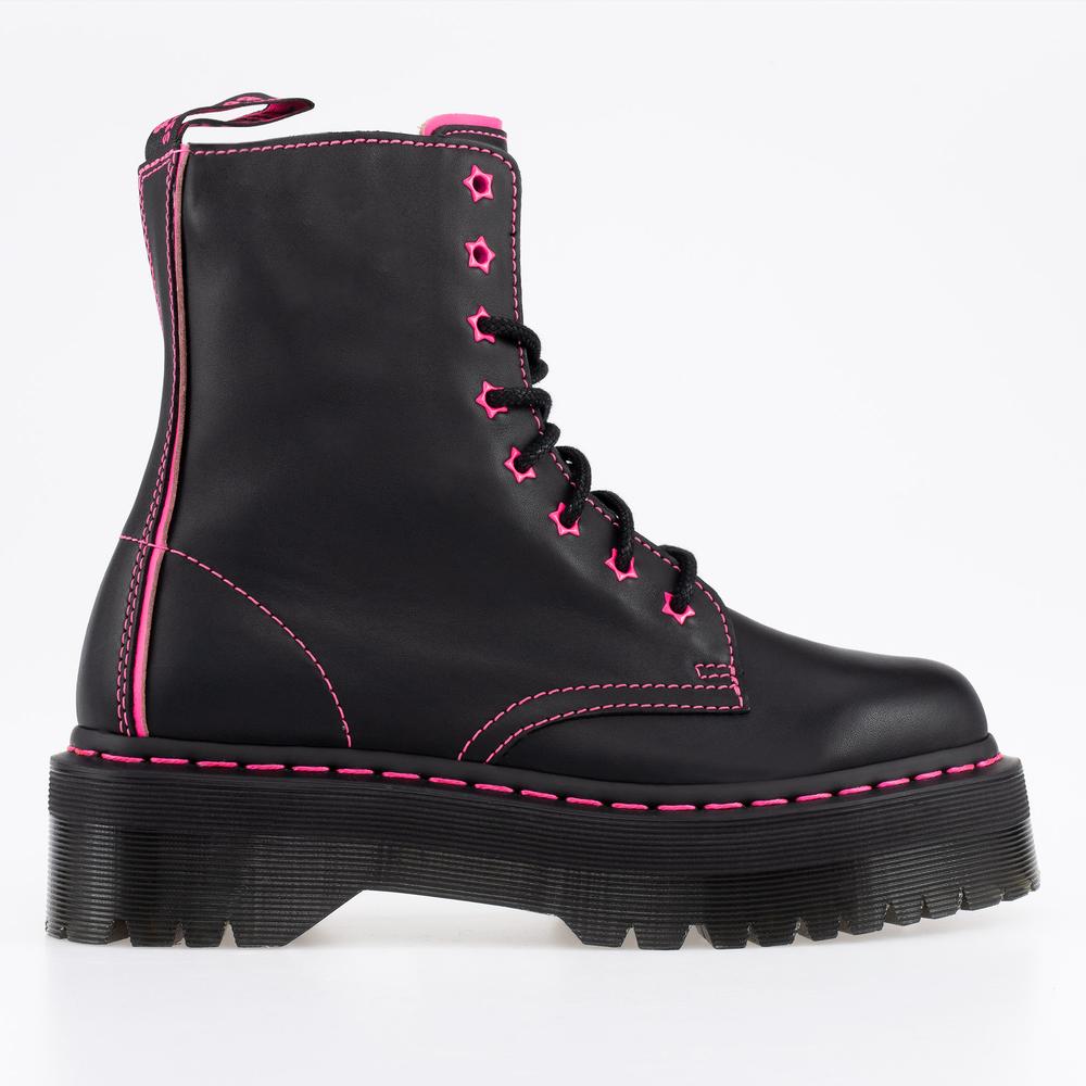 Topánky Dr. Martens Jadon II Neon Star Leather Platform 27617001 - čierne