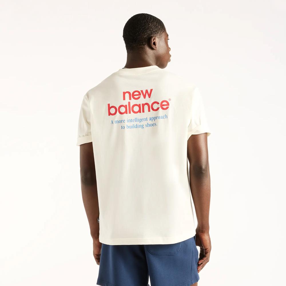 Pánske tričko New Balance Intelligent MT62G7MGAGA - béžové