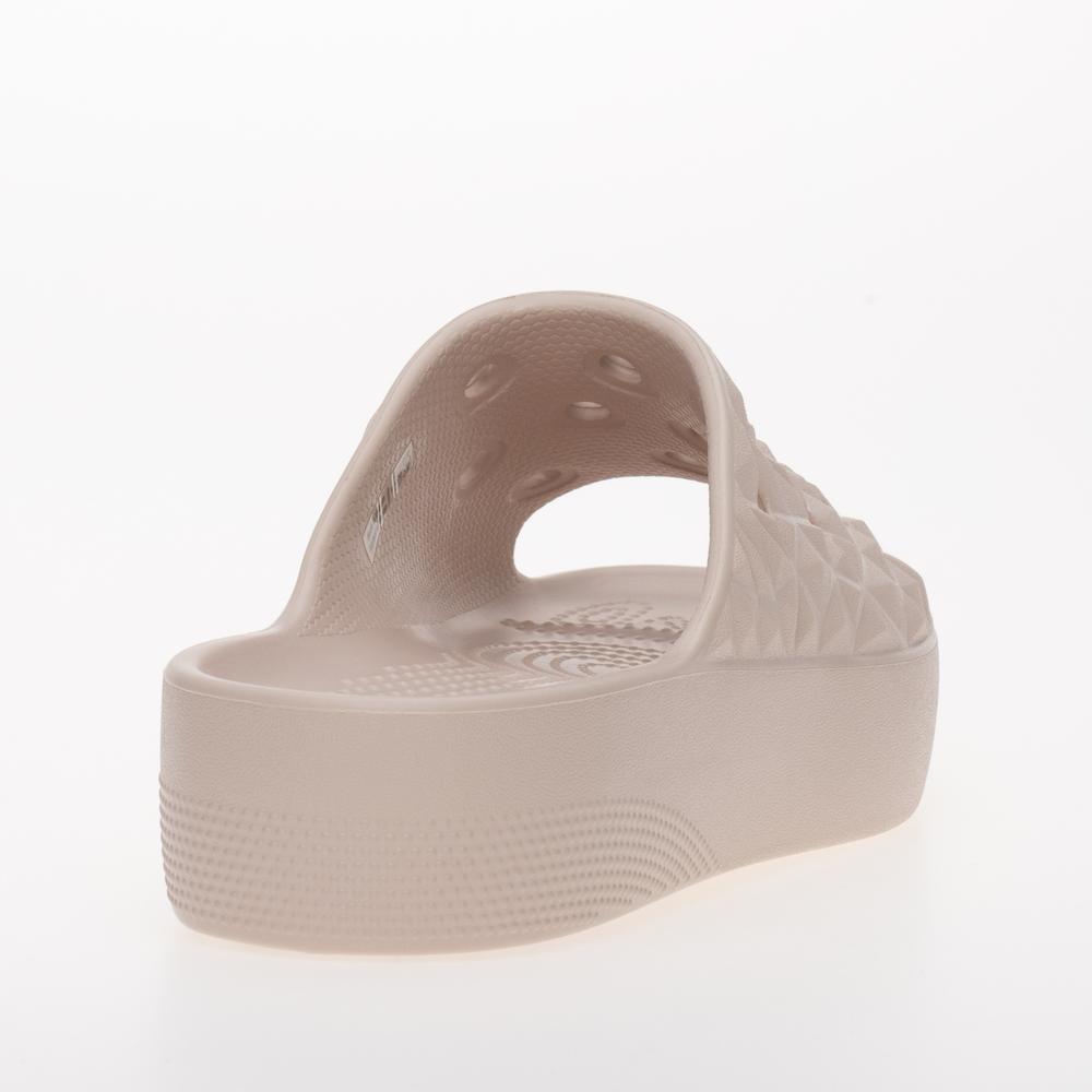 Klapky Crocs Classic Platform Geometric 209564-6UR - béžové