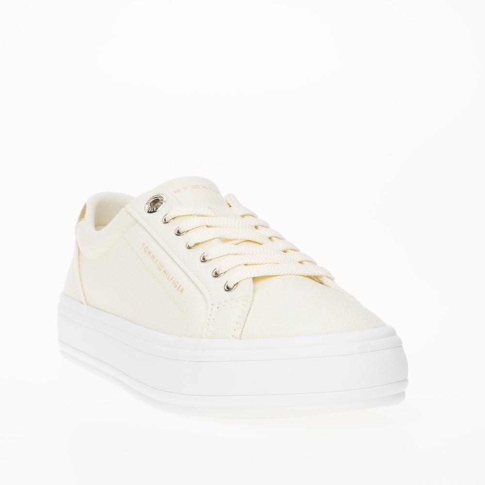 Topánky Tommy Hilfiger Essential Vulc Canvas FW0FW07682-AEF - béžové