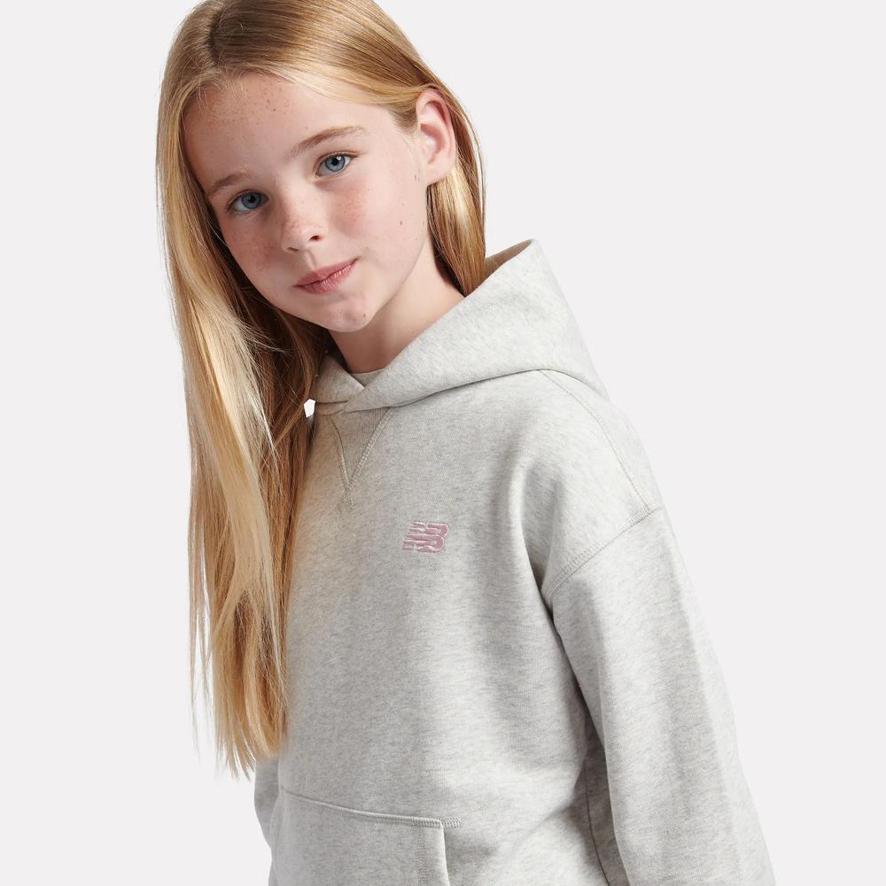 Dětské mikina New Balance LAKG0056AHH - šedý